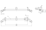 AL-KO OPTIMA bezbremžu ass piekabei 750kg 1180mm 1630mm 4x100