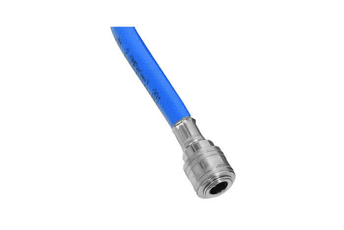 YATO YT-24224 pastiprināta PVC pneimatiskā šļūtene ar ātrajiem savienotājiem 10mm × 10m