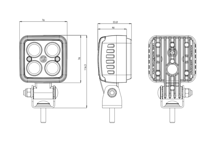 WAŚ 2243 W267 LED drošības lampa, zila brīdinājuma lampa