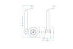 Опорное колесо ProPlus 341508V02, 150 кг, 48 мм, 550-770 мм