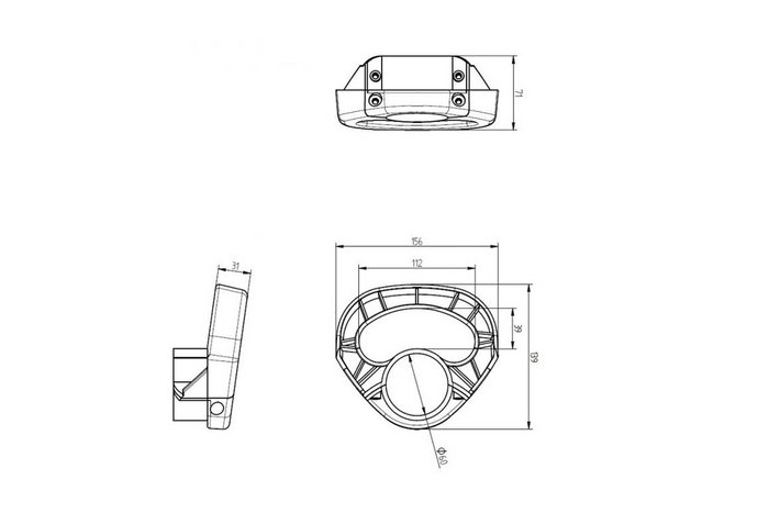 KNOTT 414005.001 manevrēšanas rokturis 60 mm atbalsta ritenim