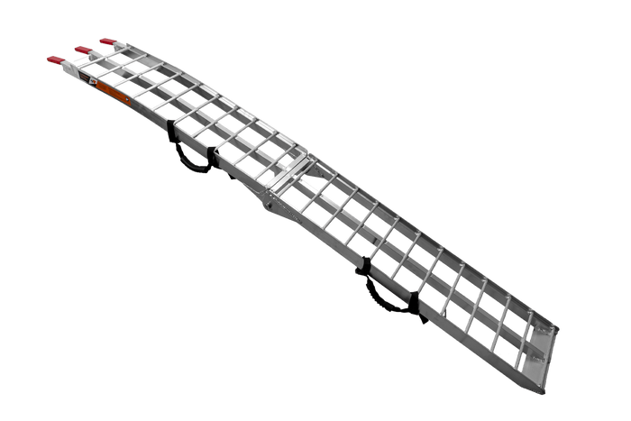UNITRAILER ALR002 salokāma alumīnija rampa piekabei 221cm 340kg ar siksnu