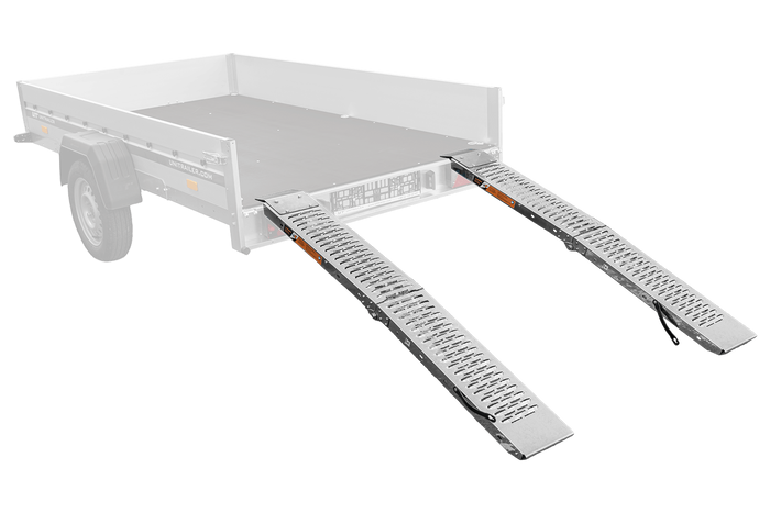 UNITRAILER ALR004 salokāmas tērauda rampas piekabēm 170 cm 454 kg 2 gabalu komplekts