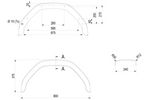 Divu dubļusargu komplekts 15-16" piekabei DE HAAN HMK 2480, riteņu arkas 800/240mm