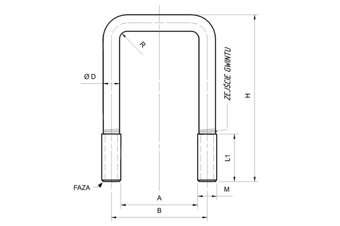 DROMET kvadrātveida skava, tips C M6 35/65 (1")