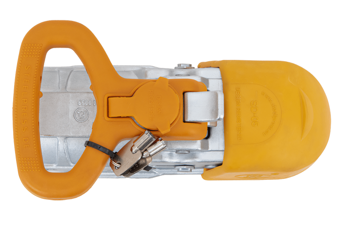 Шаровая сцепка STEELPRESS BC-3500E-00-02+SD для прицепа массой 3500 кг с дышлом из чугунной трубы диаметром 60,5 мм
