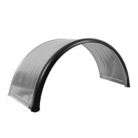 Двойные крылья для прицепа 15-16" DOMAR DK7120, колесная арка 880/400 мм, металлические с резиновой окантовкой.