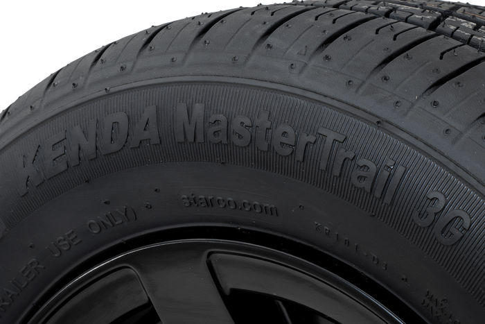 Усиленное колесо для прицепа KENDA TIRE 195/55 R10C 98/96N ALUMINIUM RIM STARCO черное 6Jx10"H2 5x112 ET:-4