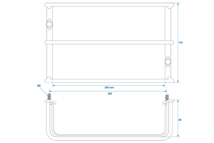 ProPlus aizmugurējā piekabes luktura aizsargrežģis aizmugurējā luktura pārsegs 260x170x80mm